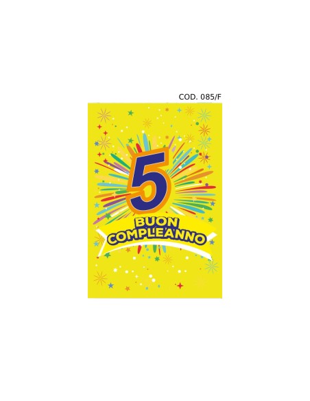 Kit ricarica Compleanni (2, 3, 4, 5, 6, 7, 8, 9, 10 anni) / biglietti di auguri mod. Flash