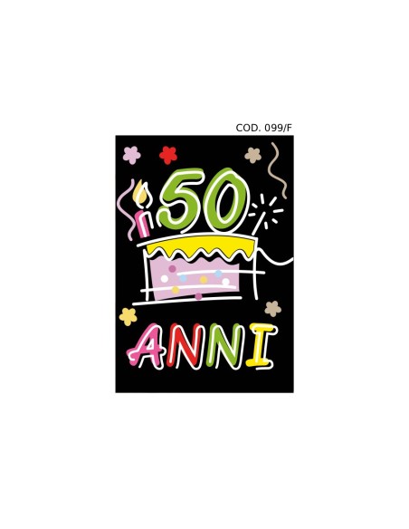 Kit ricarica Compleanni (30, 40, 50, 60, 70, 80, 90 anni) / biglietti di auguri mod. Flash