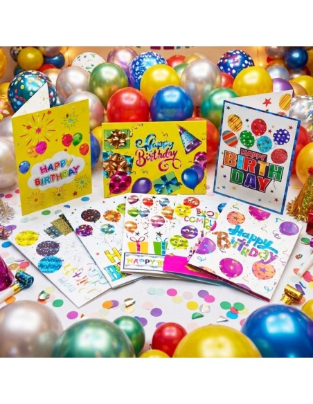 Kit di ricarica Compleanno (Palloncini) / biglietti di auguri mod. Flash