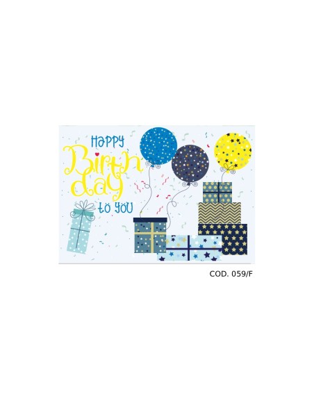 Kit di ricarica Compleanno (Palloncini) / biglietti di auguri mod. Flash