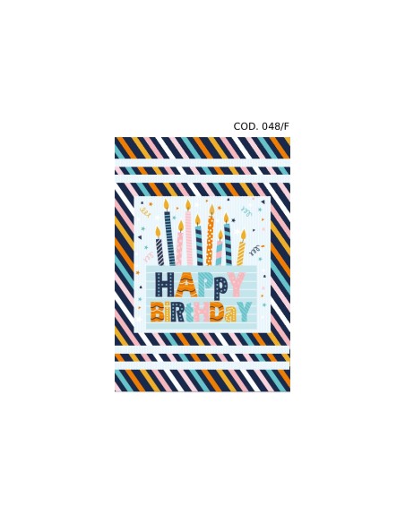 Kit ricarica Compleanno (Cromie Geometriche) / biglietti di auguri mod. Flash