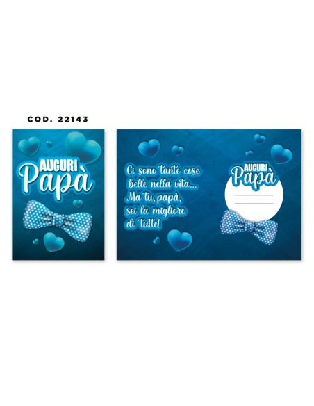 Kit ricarica Mamma e Papà / biglietti di auguri mod. Basic