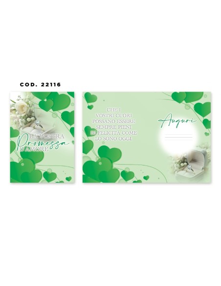 Kit ricarica Promessa di matrimonio / Biglietti di auguri mod. Basic