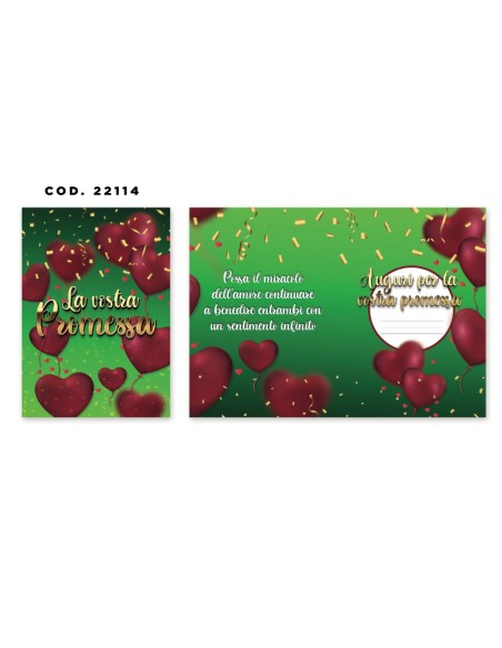 Kit ricarica Promessa di matrimonio / Biglietti di auguri mod. Basic