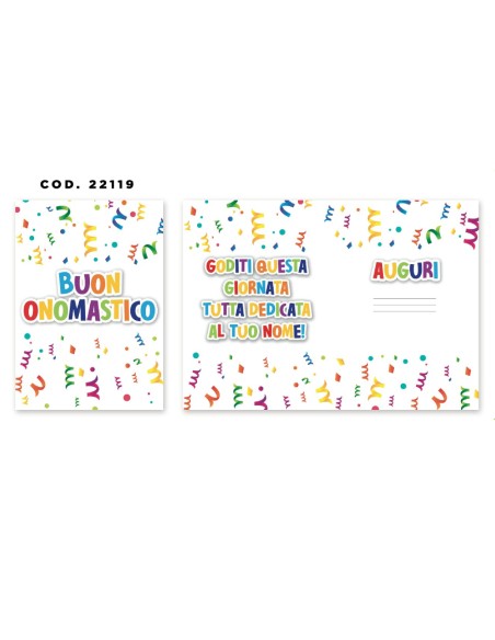 Kit ricarica Onomastico / biglietti di auguri mod. Basic