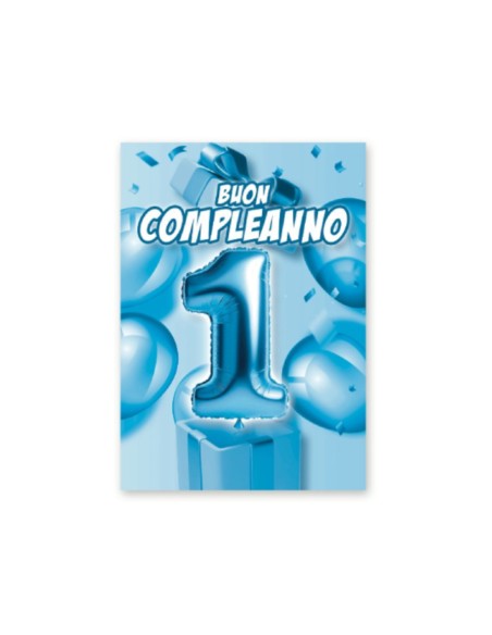 Kit ricarica Compleanni (1, 2, 3, 4, 5, 6, 7, 8, 9, 10 anni) / Biglietti di auguri mod. Basic
