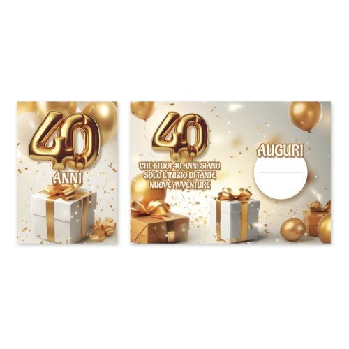 Kit ricarica Compleanni (20, 30, 40...