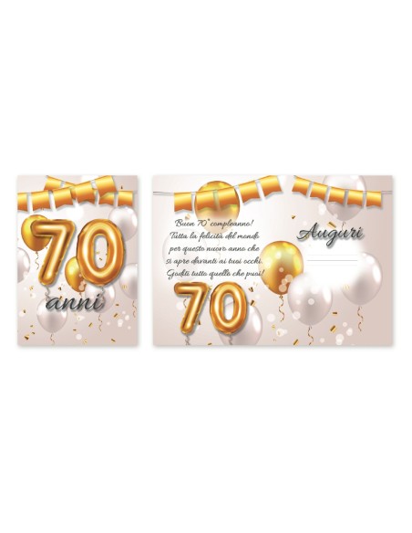 Kit ricarica Compleanni (20, 30, 40 ,50 60, 70 anni + Pensione) / biglietti di auguri mod. Basic