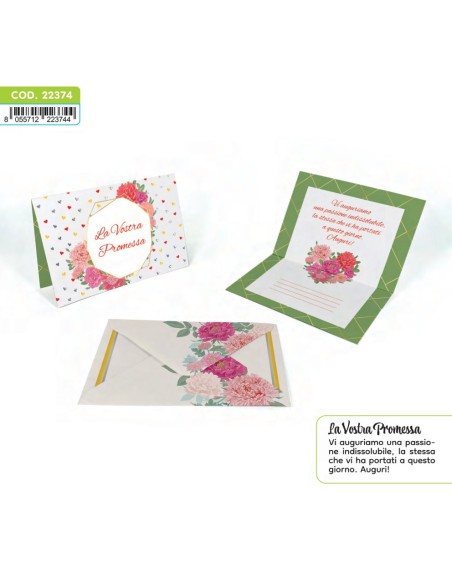 Kit ricarica Promessa di matrimonio / biglietti di auguri mod. Deluxe