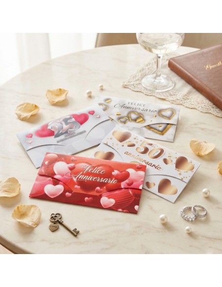 Kit ricarica Anniversario di Matrimonio (25, 50 anni) / Porta Soldi Basic