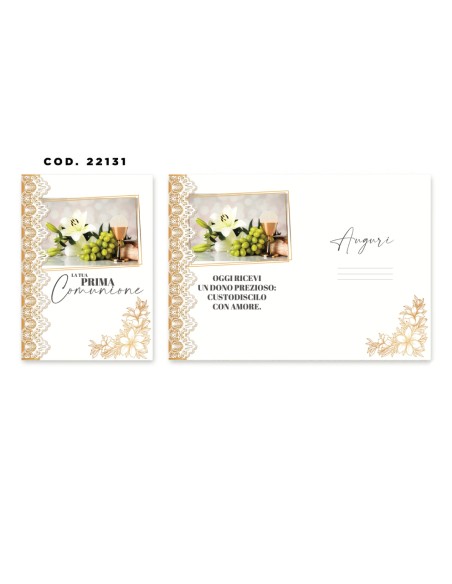 Kit ricarica Prima Comunione / biglietti di auguri mod. Basic