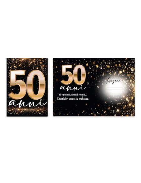 Kit ricarica Compleanni (20, 30, 40 ,50 60, 70 anni + Pensione) / biglietti di auguri mod. Basic