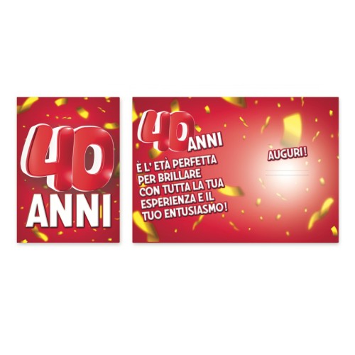 Kit ricarica Compleanni (20, 30, 40...