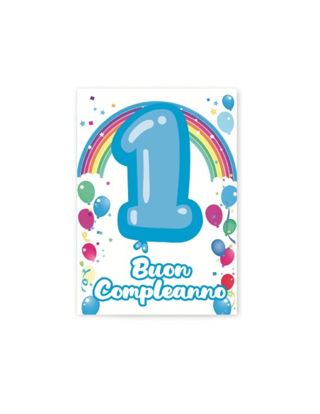 Kit ricarica Compleanni (1, 2, 3, 4, 5, 6, 7, 8, 9, 10 anni) / Biglietti di auguri mod. Basic