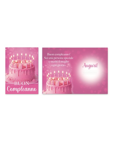 Kit ricarica Compleanno / biglietti di auguri mod. Basic