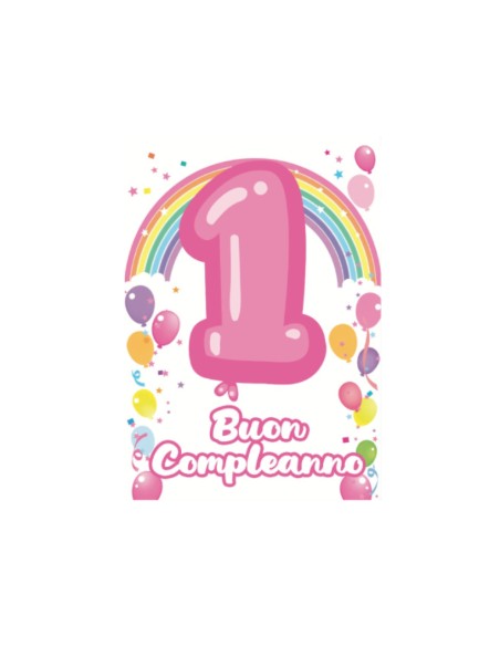 Kit ricarica Compleanni (1, 2, 3, 4, 5, 6, 7, 8, 9, 10 anni) / Biglietti di auguri mod. Basic