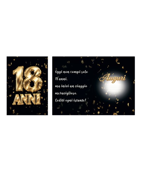Kit ricarica 18 Anni / biglietti di auguri mod. Basic
