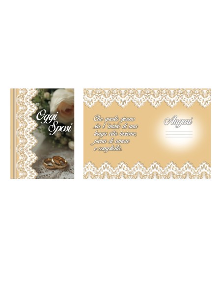 Kit ricarica Matrimonio / biglietti di auguri mod. Basic