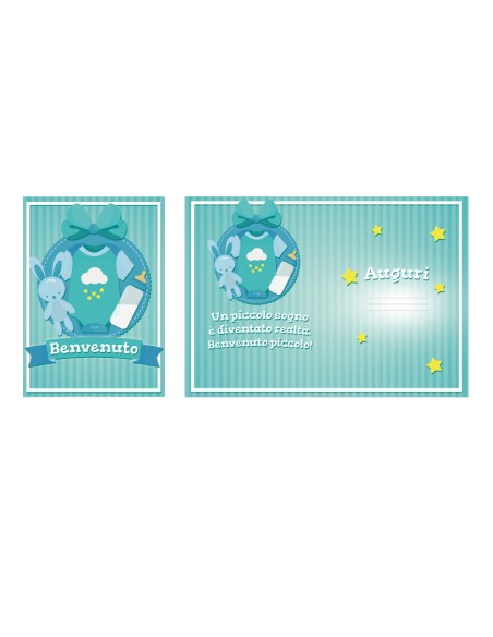 Kit ricarica Nascita / biglietti di auguri mod. Basic