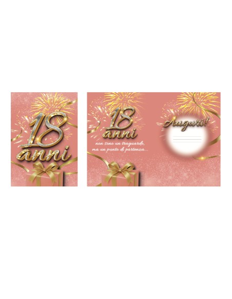 Kit ricarica 18 Anni / biglietti di auguri mod. Basic