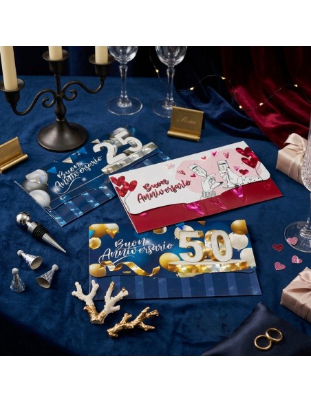 Kit ricarica Anniversario (25, 50 anni) / Porta Soldi Flash