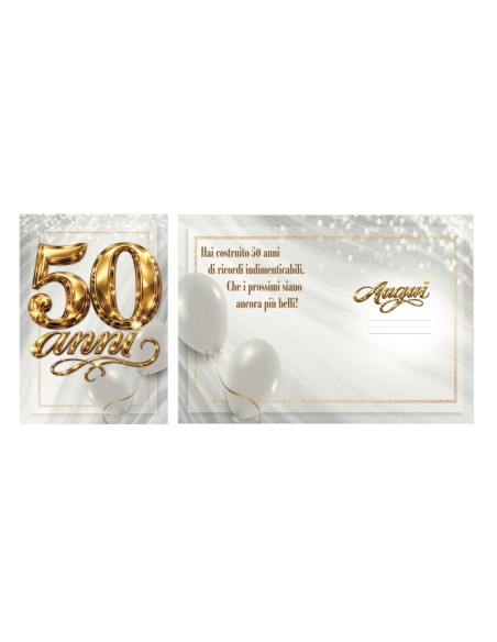 Kit ricarica Compleanni (20, 30, 40 ,50 60, 70 anni + Pensione) / biglietti di auguri mod. Basic