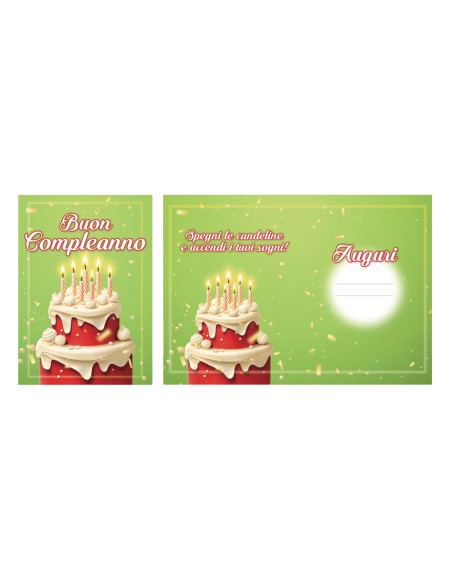 Kit ricarica Compleanno / biglietti di auguri mod. Basic