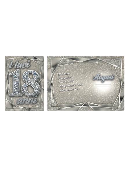 Kit ricarica 18 Anni / biglietti di auguri mod. Basic
