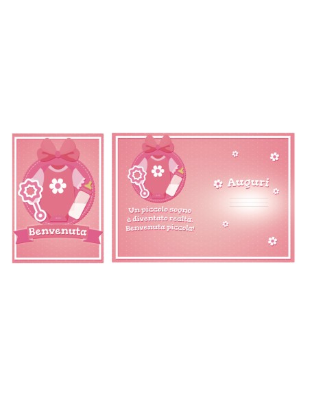 Kit ricarica Nascita / biglietti di auguri mod. Basic