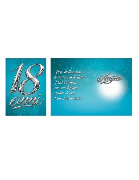 Kit ricarica 18 Anni / biglietti di auguri mod. Basic