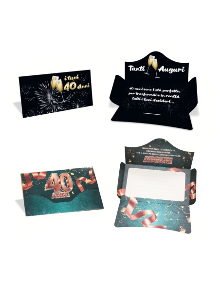 Kit ricarica Compleanni (30, 40, 50, 60, 70, 80 anni) / Porta Soldi Basic