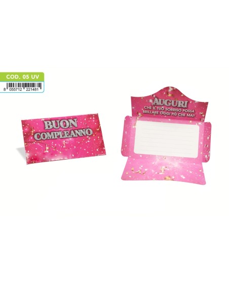 Kit ricarica Buon Compleanno / Porta Soldi Basic