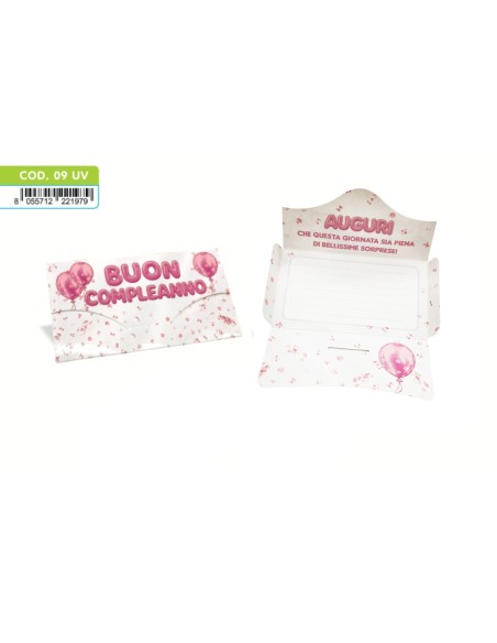Kit ricarica Buon Compleanno / Porta Soldi Basic