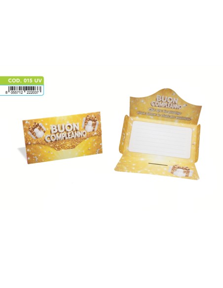 Kit ricarica Buon Compleanno / Porta Soldi Basic